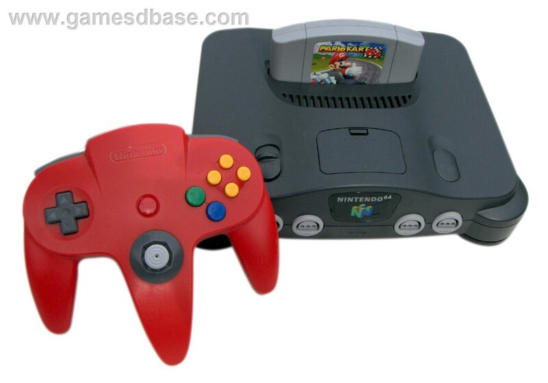 Nintendo 64 console with controller