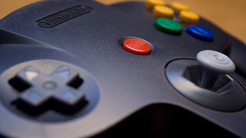 Nintendo 64 controller close-up