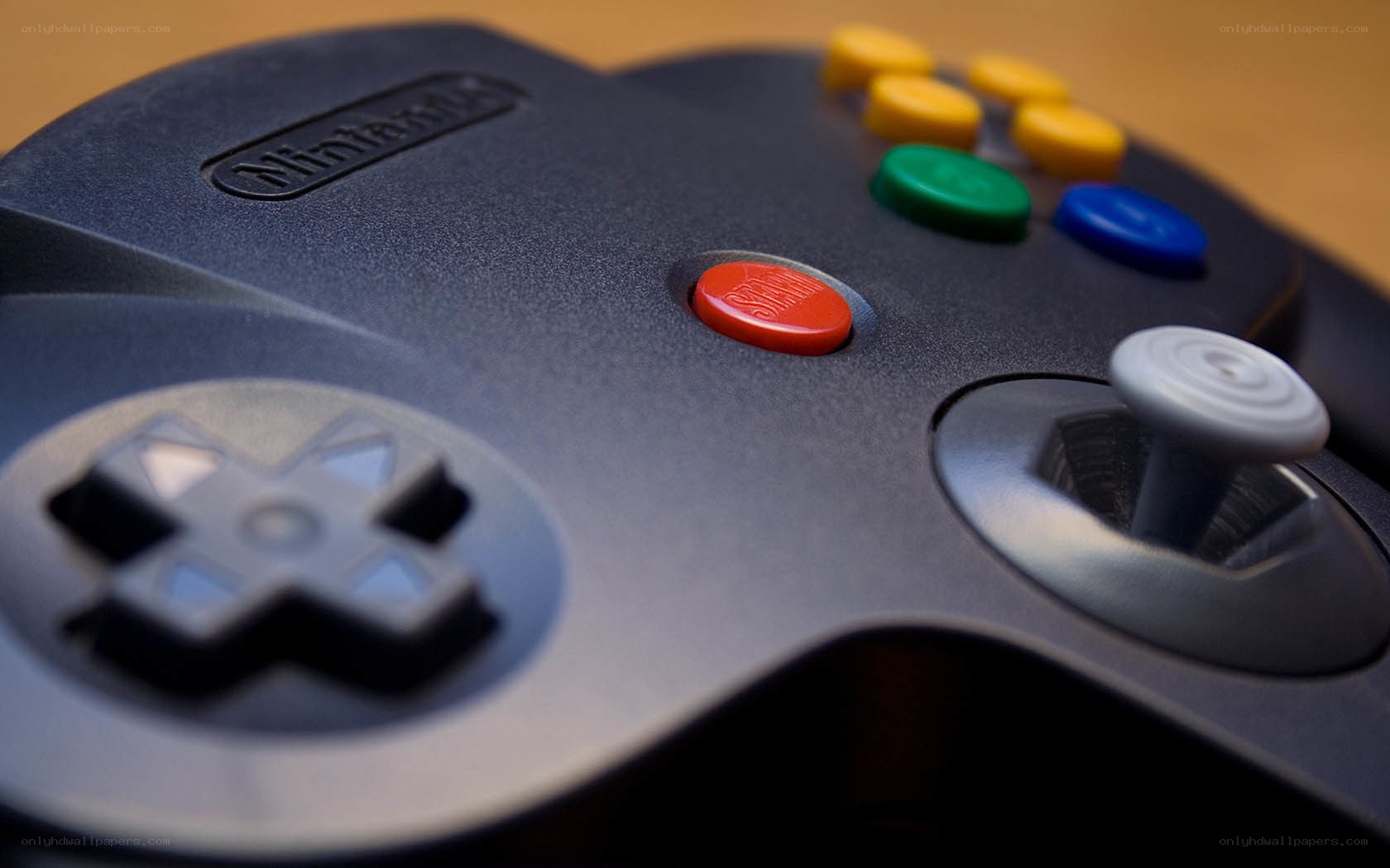 Nintendo 64 controller close-up