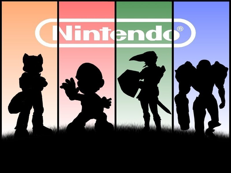 Nintendo characters silhouettes