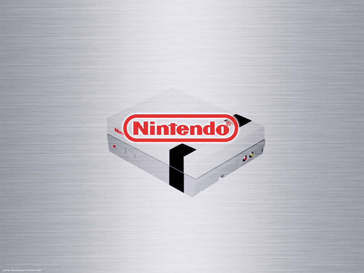 Nintendo console on metal background