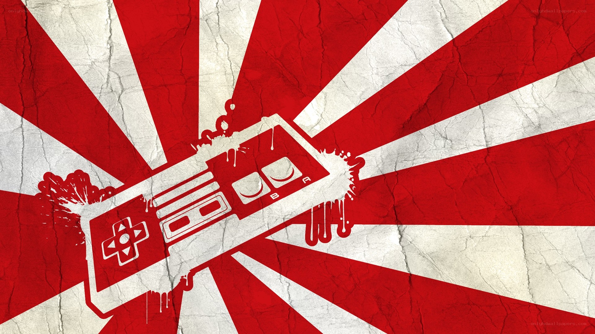 Nintendo controller on Japanese flag