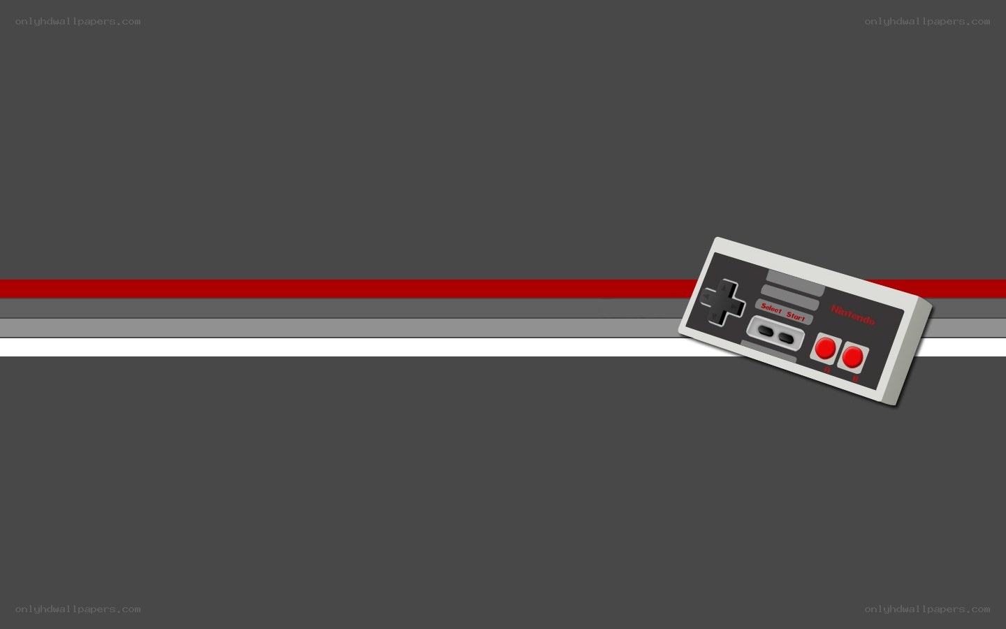 Nintendo controller on striped background