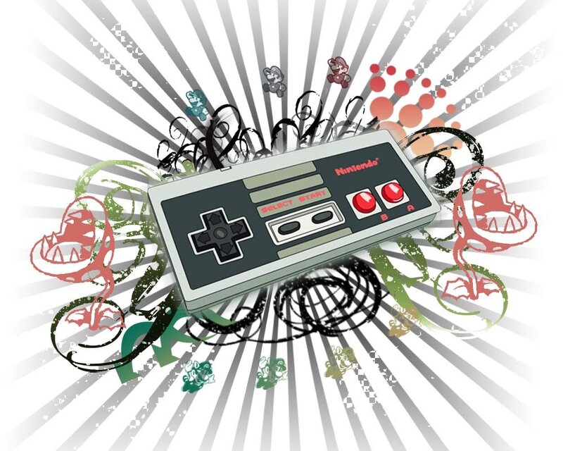 Nintendo controller with game characters