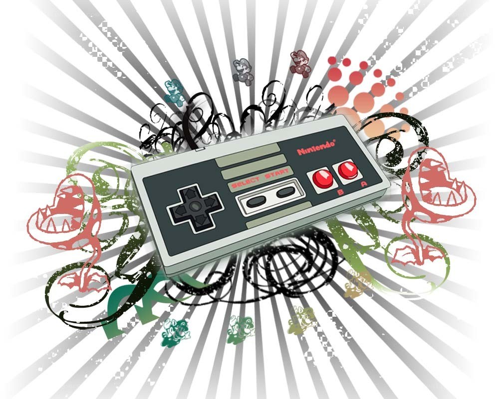 Nintendo controller with game characters