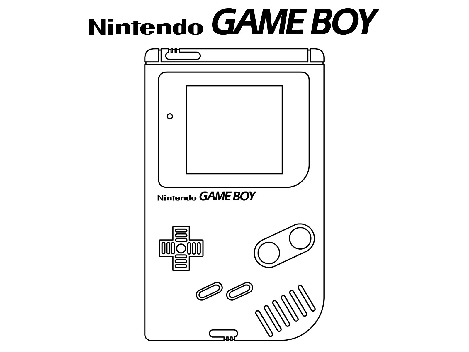 Nintendo Game Boy coloring page