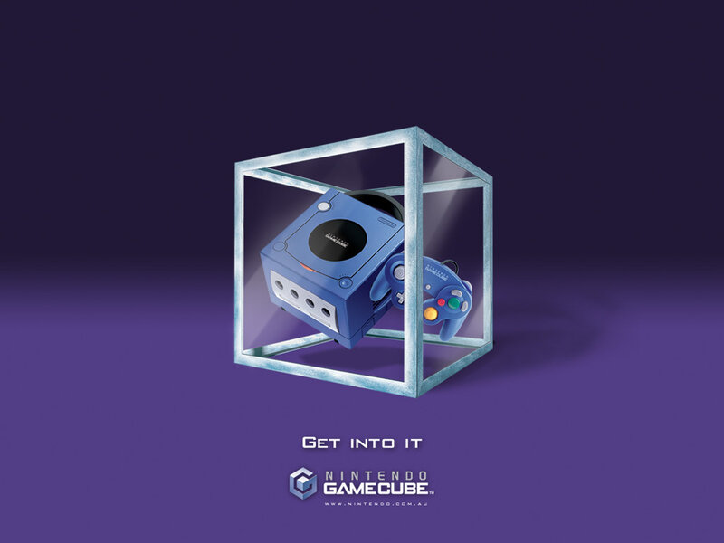 Nintendo GameCube in a cube
