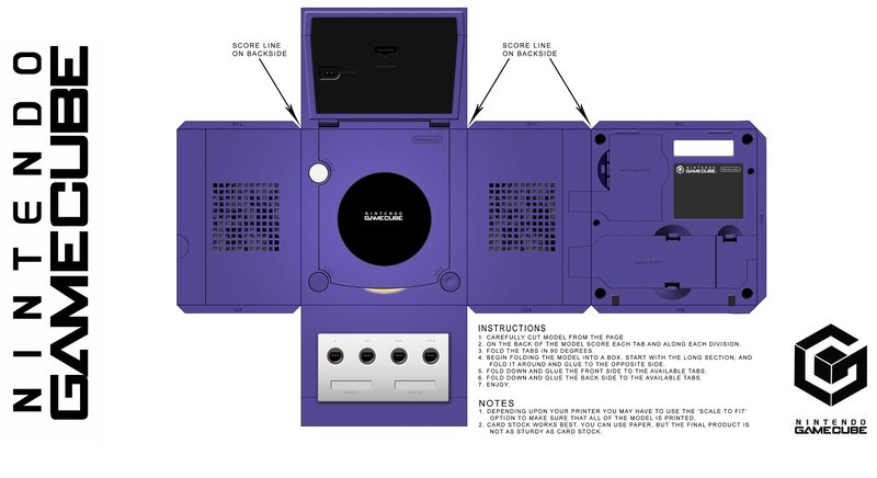 Nintendo GameCube paper model