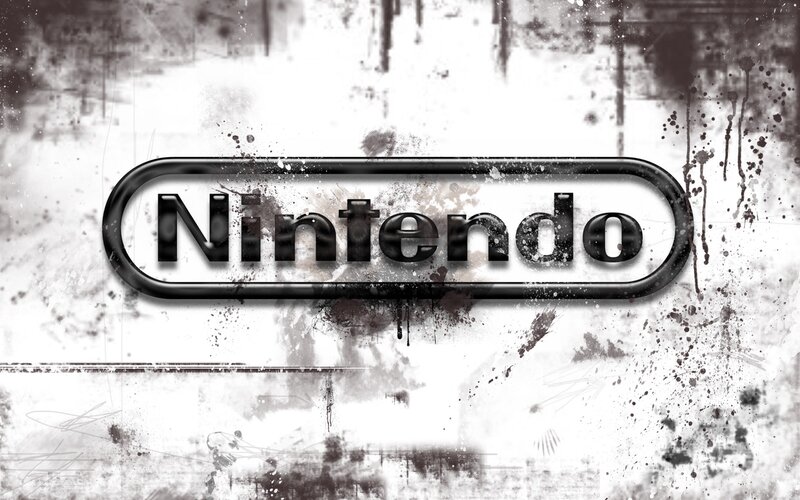 Nintendo Logo — Black, Grungy