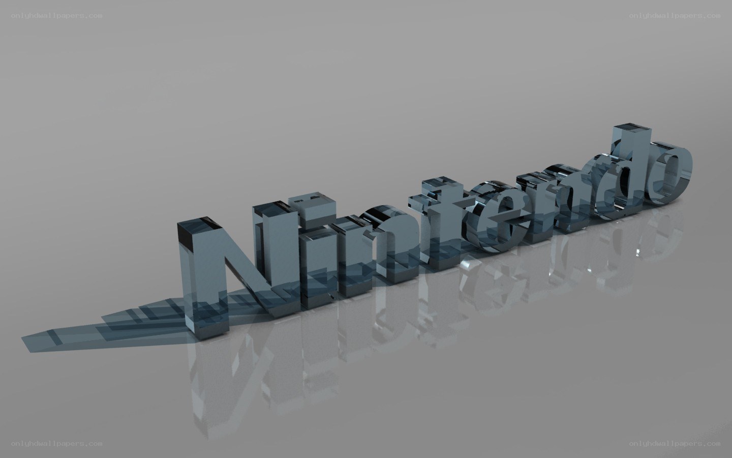 Nintendo logo in glass