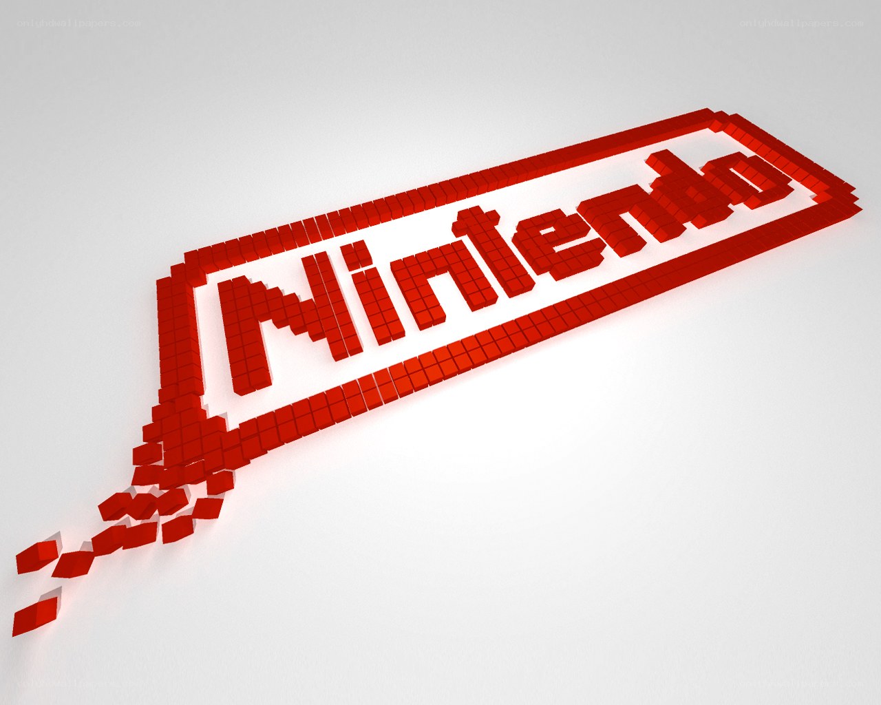 Nintendo logo in red cubes