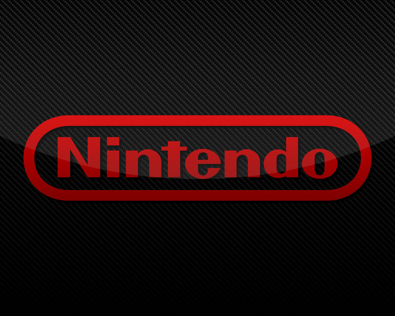 Nintendo logo on carbon fiber