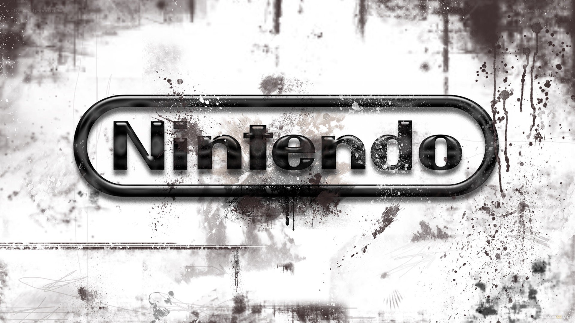 Nintendo logo on grunge background