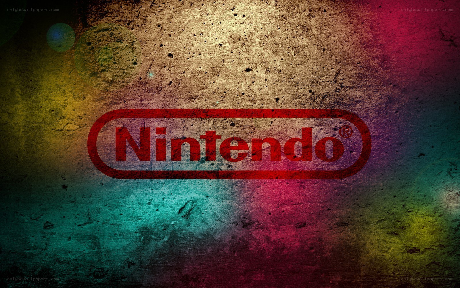 Nintendo logo on textured background