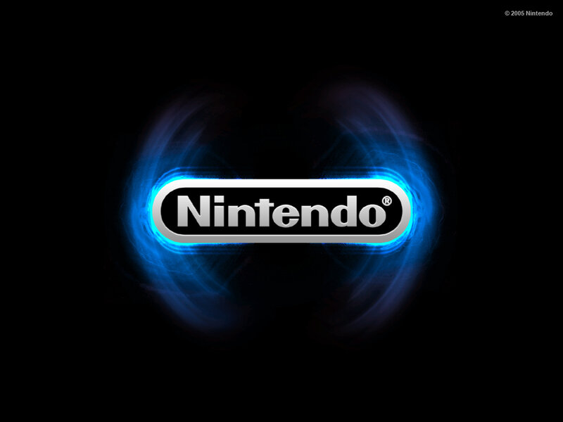 Nintendo logo with blue glow