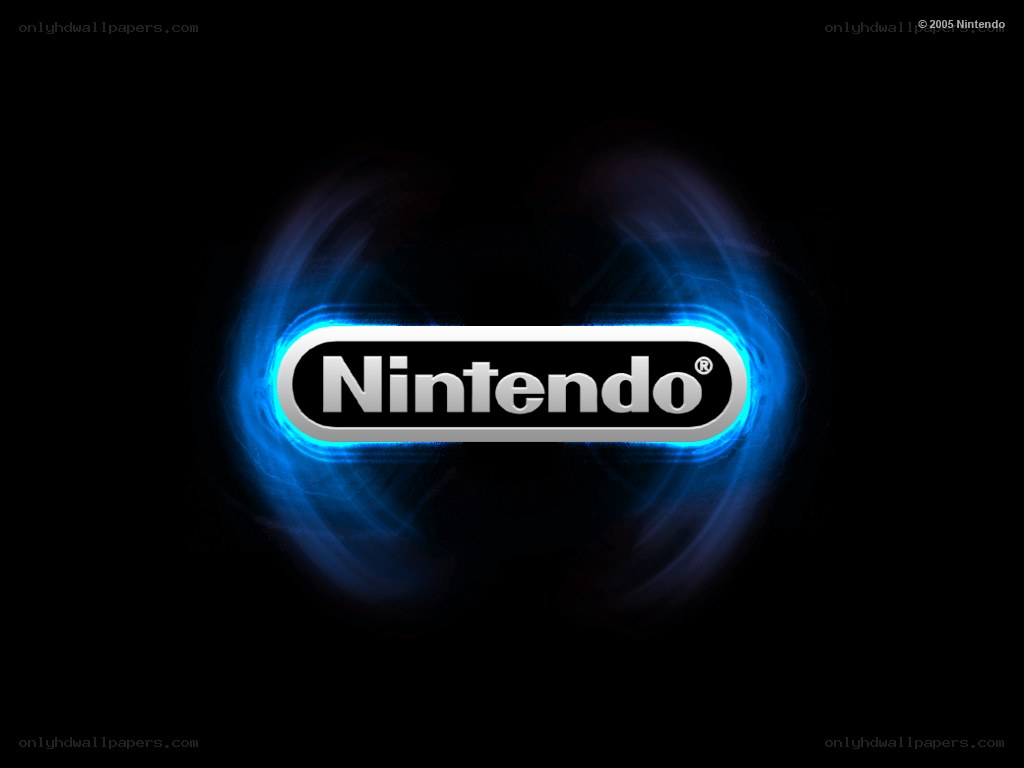 Nintendo logo with blue glow