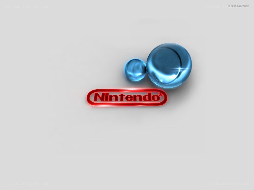 Nintendo logo with blue spheres