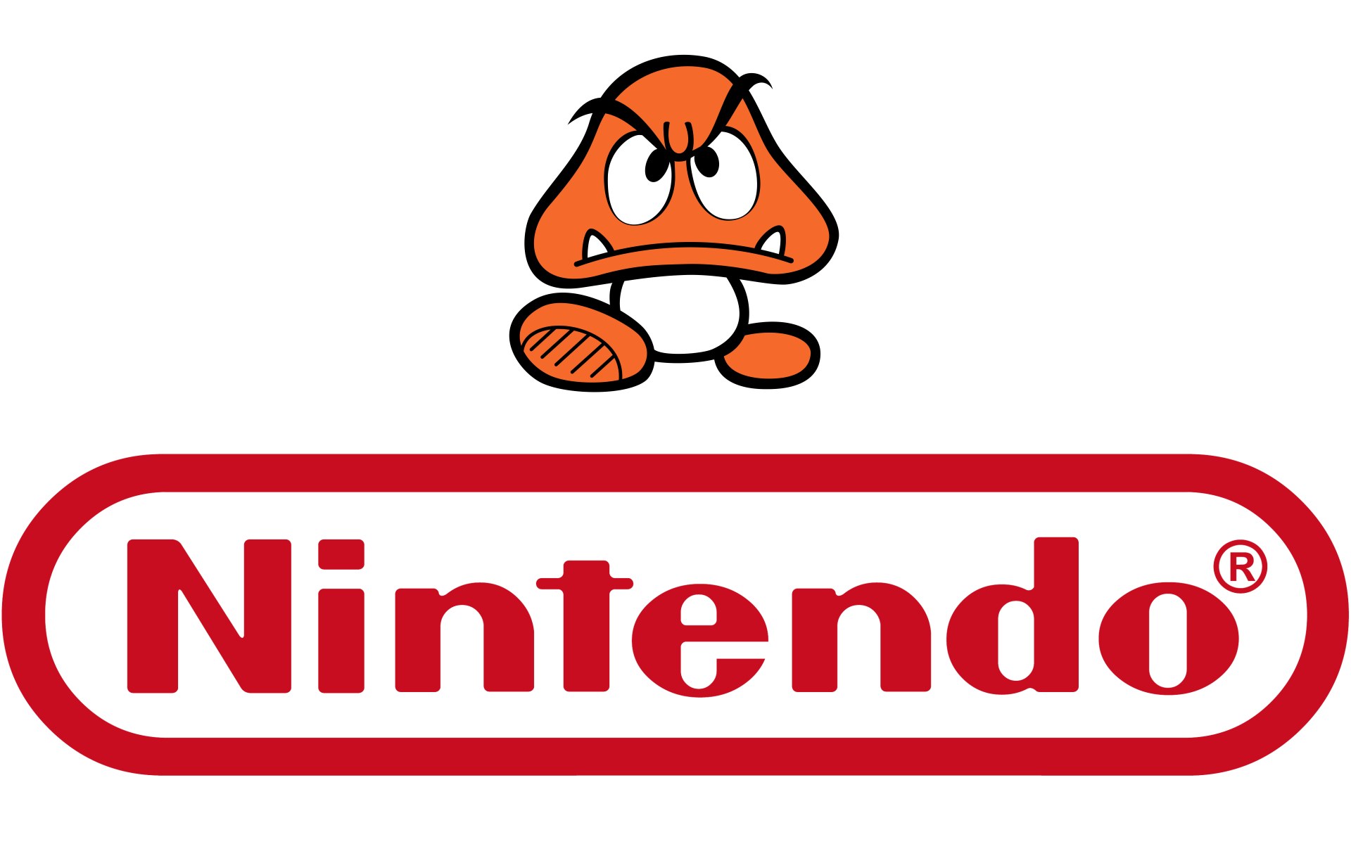 Nintendo logo with Goomba