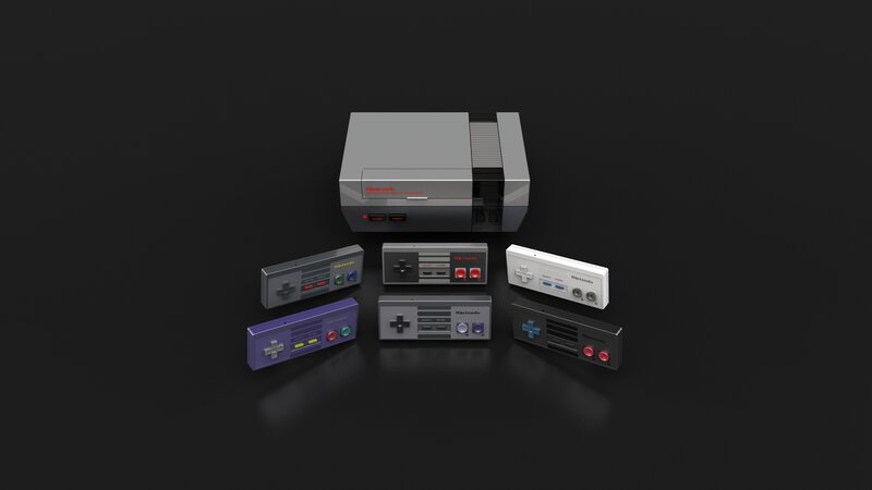 Nintendo NES Console and Controllers — Gray