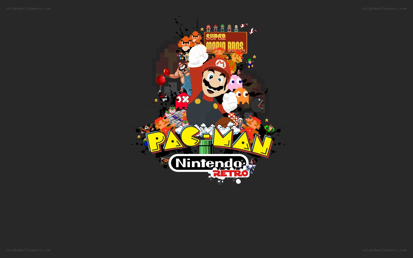 Nintendo retro game collage