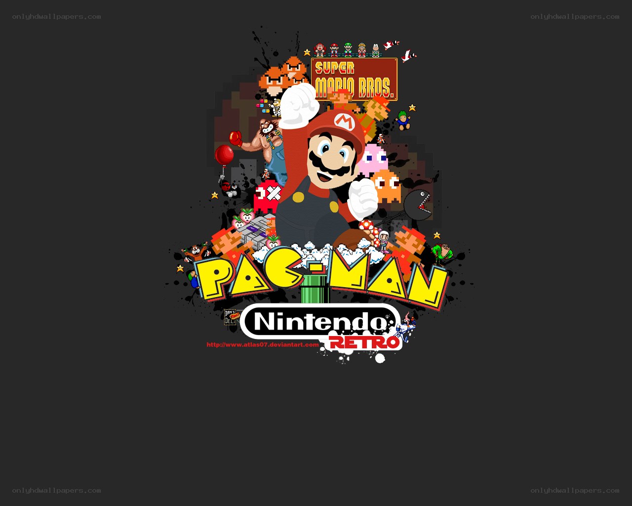 Nintendo retro game collage