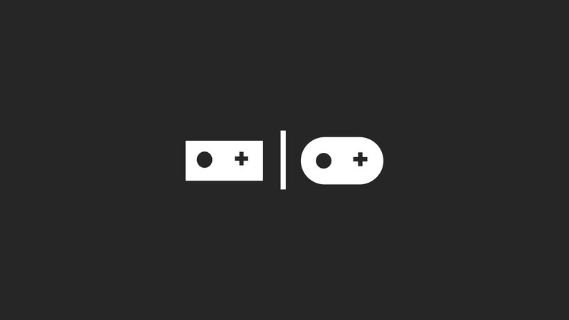 Nintendo Switch Logo — Black, Minimalist