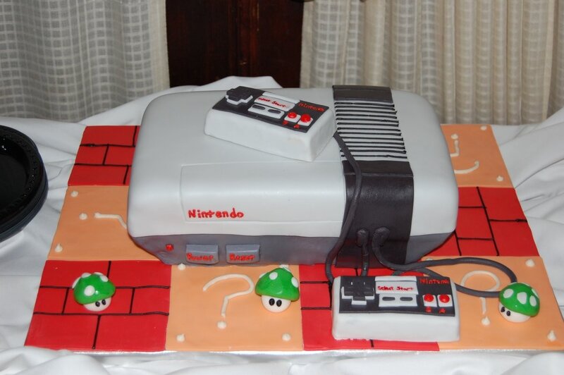 Nintendo-themed cake
