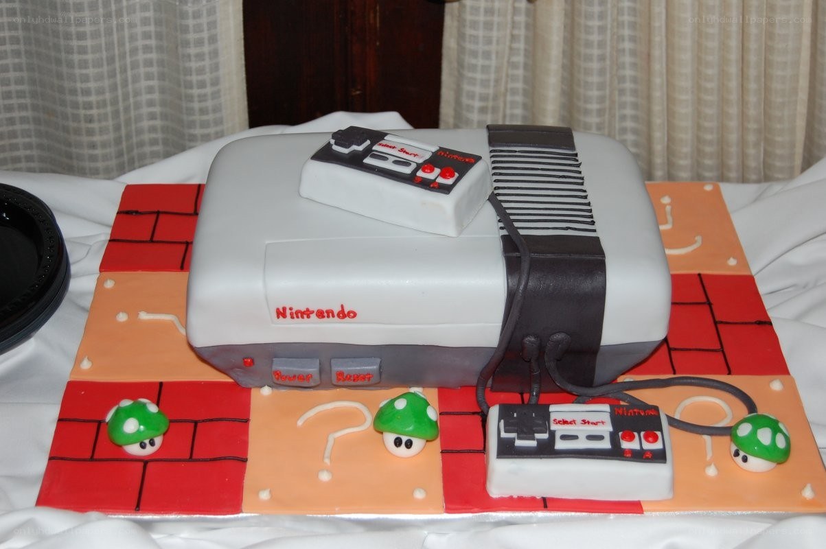 Nintendo-themed cake
