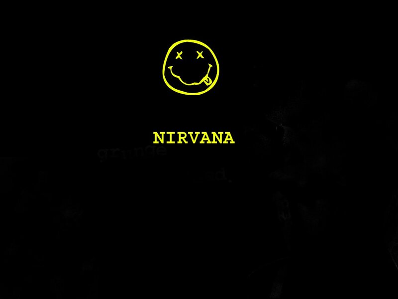 Nirvana Band Logo — Black, Dark
