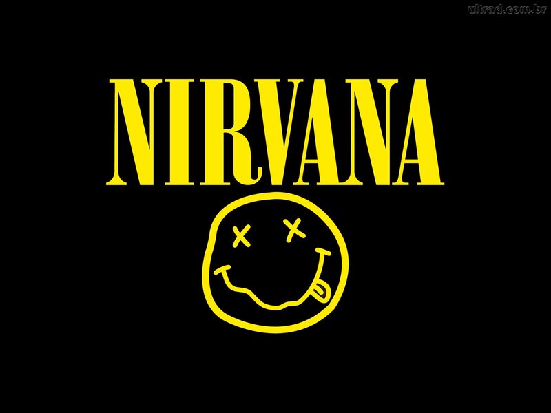 Nirvana Band Logo — Black, Minimalist
