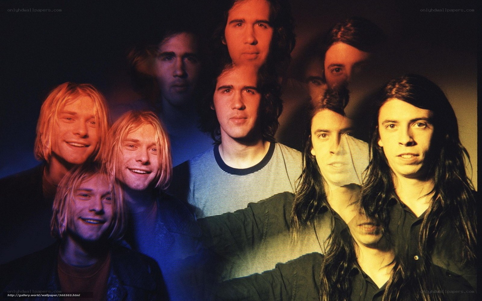 Nirvana band members collage
