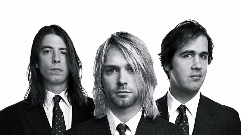 Nirvana band members in suits