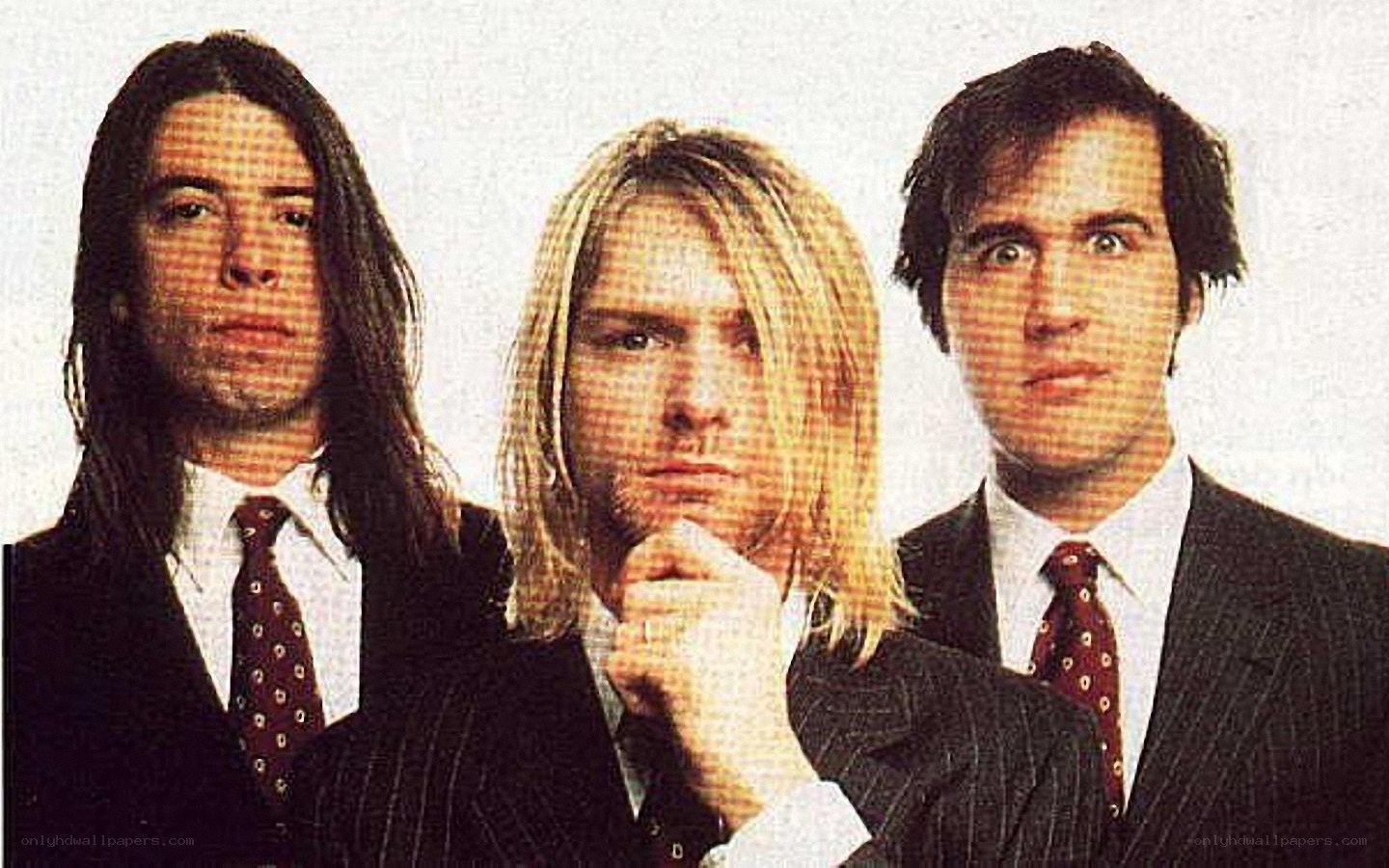 Nirvana band members in suits