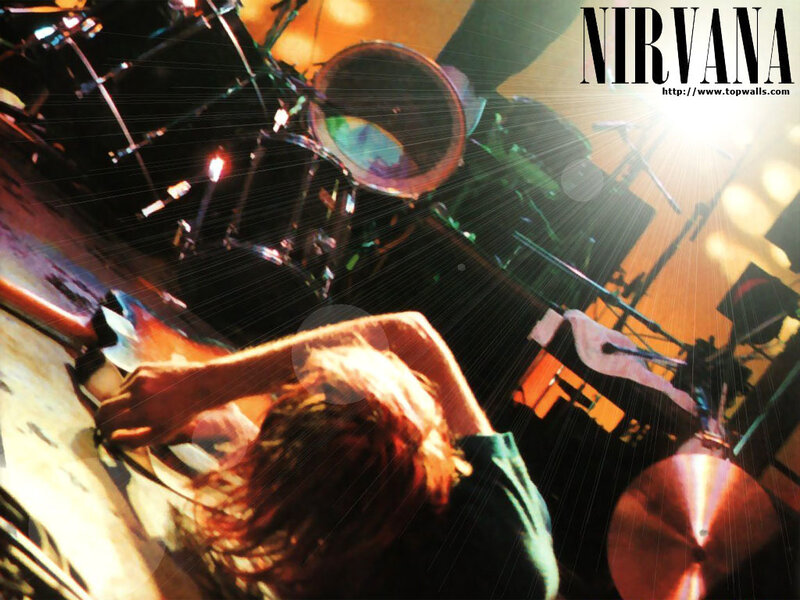 Nirvana band performing live