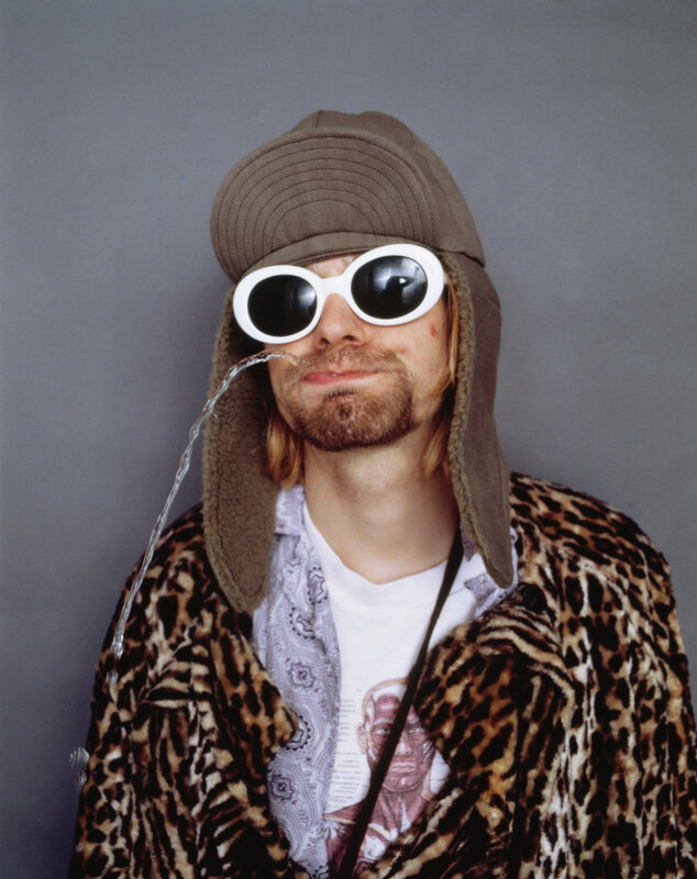 Nirvana frontman with water