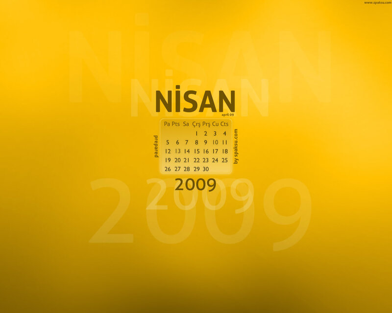 Nisan 2009 calendar