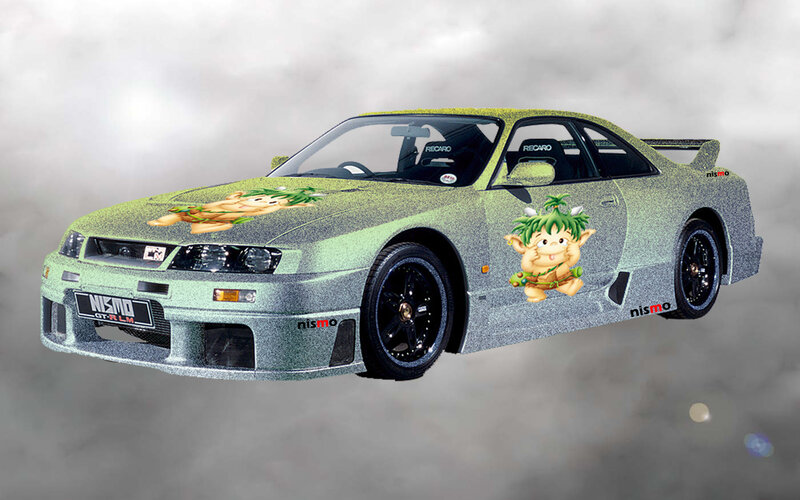 Nismo GT-R LM with cartoon decals