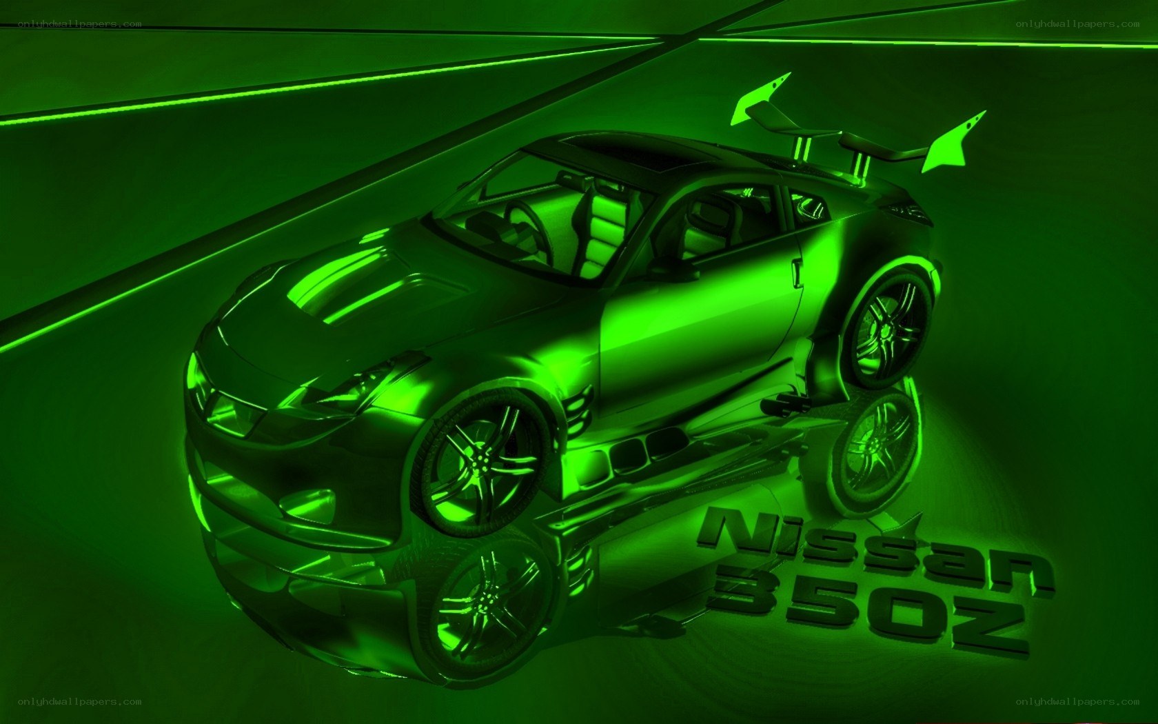 Nissan 350Z in green light