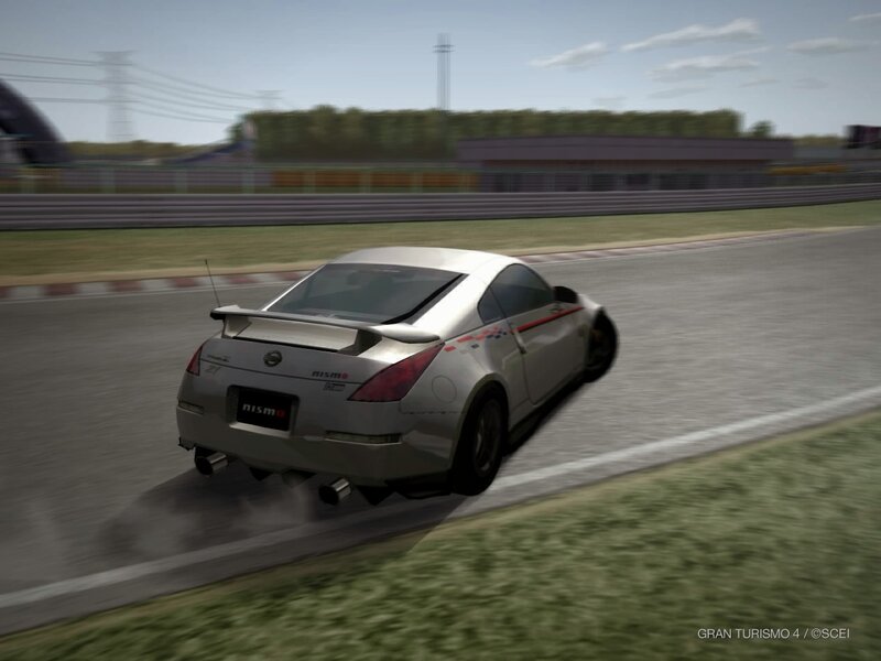 Nissan 350Z on a racetrack