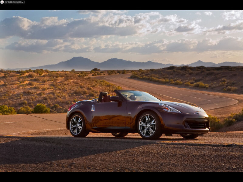 Nissan 370Z convertible on desert road