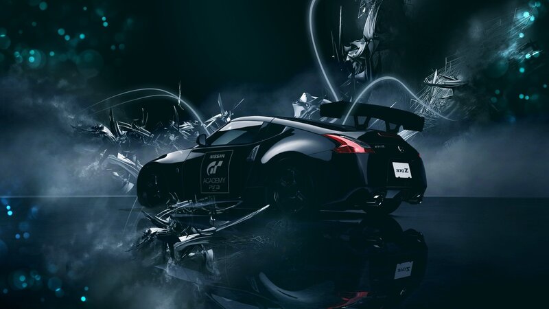 Nissan 370Z in a digital storm