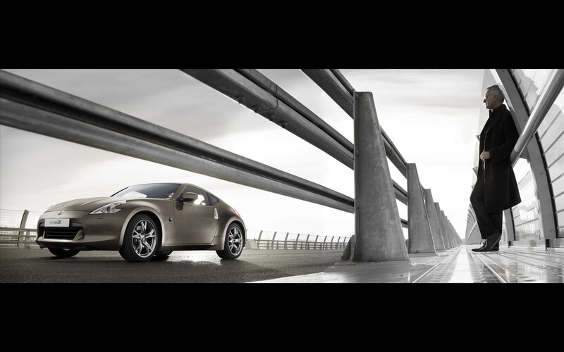 Nissan 370Z on a bridge