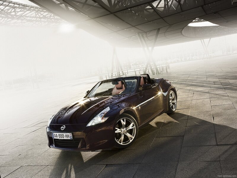 Nissan 370Z Roadster in a modern setting