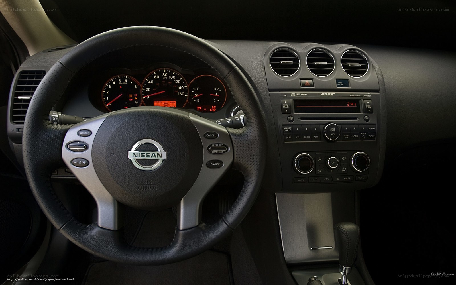 Nissan car interior dashboard