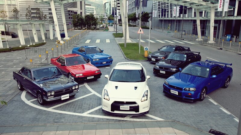 Nissan Cars in Formation