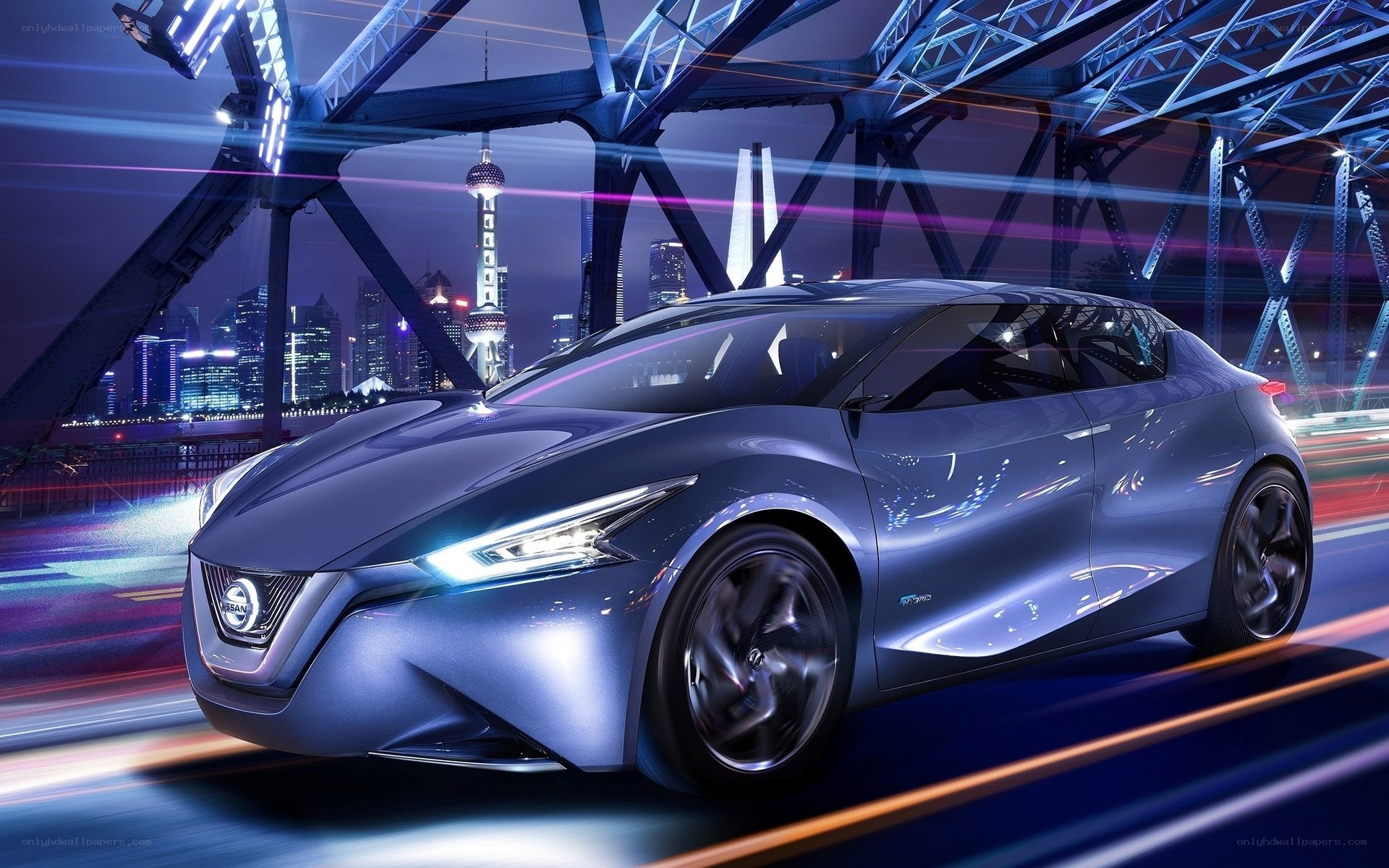 Nissan concept car at night
