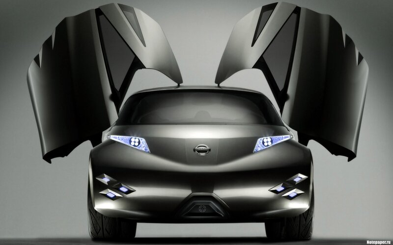 Nissan Concept Car — Black, Dramatic, Photograph