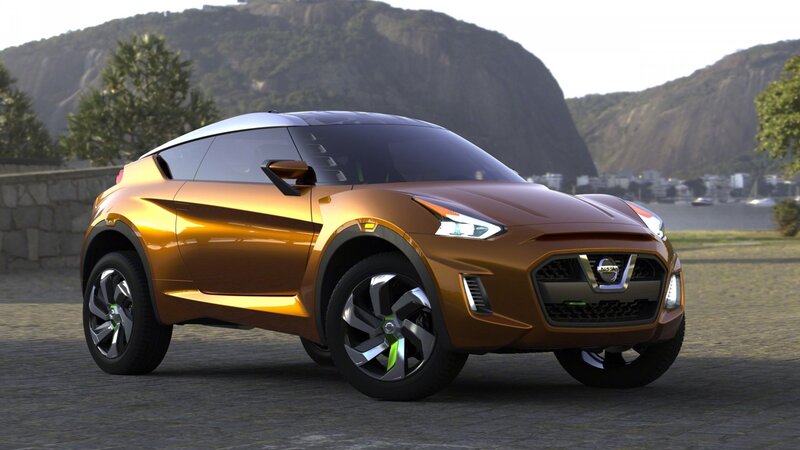 Nissan concept car on a scenic road