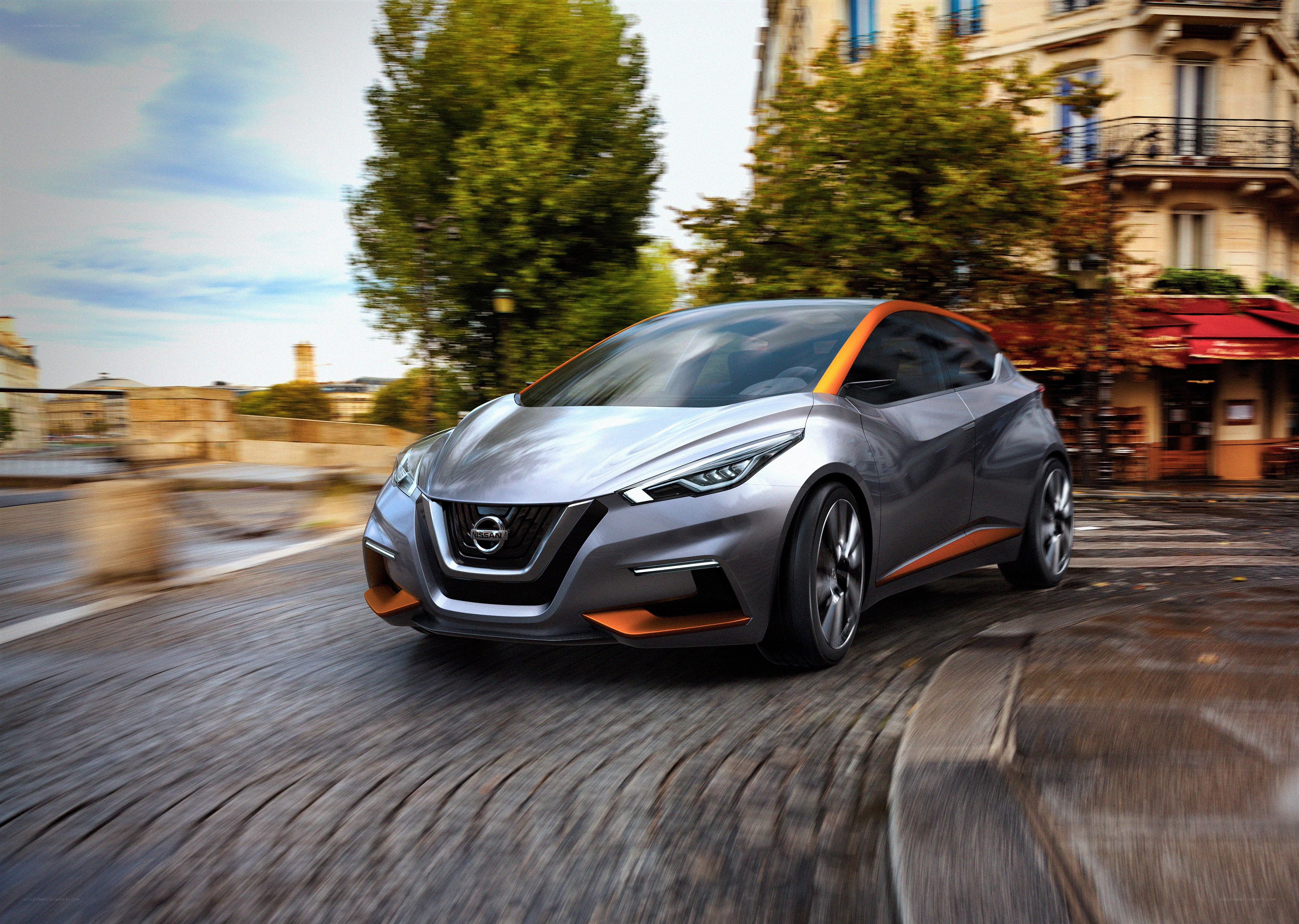 Nissan concept car on city street