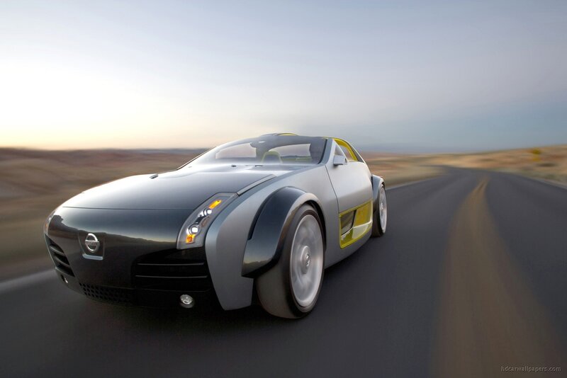Nissan concept car on desert road